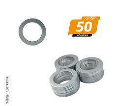 Arruela de Vedação em Alumínio 13 x 19 x 2mm - 50 Unidades