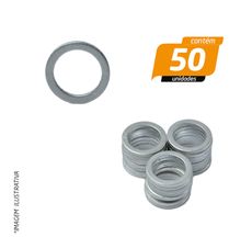Arruela de Vedação em Alumínio 8 x 14 x 1mm - 50 Unidades