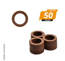 Arruela de Vedação em Fibra 14 x 22 x 2,5mm - 50 Unidades