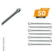 Contrapino Cupilha de Ferro Zincado 3 x 40mm - 50 Unidades