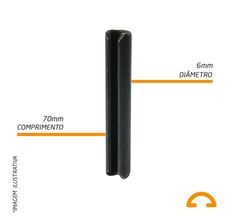 Pino Elástico Din 1481 6 x 70mm - 10 Unidades