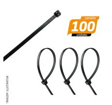 Abraçadeira de Nylon Preta 5 x 1,3 x 390mm - Reimold - 100 Unidades