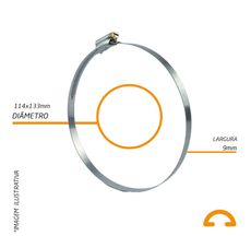 Abraçadeira Recartilhada Fita 9mm Aço Carbono 114 x 133mm - Suprens - 10 Unidades