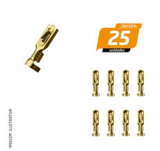 Terminal de Encaixe Fêmea com Trava 0,75mm - Rainha das Sete - 25 Unidades
