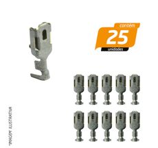 Terminal de Encaixe Fêmea Estanhado com Trava 1,5mm - Rainha das Sete - 25 Unidades