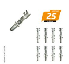 Terminal de Encaixe Macho fio 1 a 2,5mm - Rainha das Sete - 25 Unidades