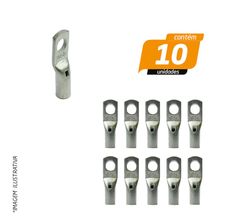 Terminal de Compressão Furo 7mm Fio 16mm - Crimper - 10 Unidades