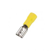Terminal Isolado Fêmea Amarelo 2,5 a 6,0mm - Crimper - 25 Unidades