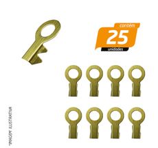 Terminal Olhal 10mm Fio 10mm - Rainha das Sete - 25 Unidades