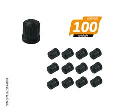 Tampa Plástica Válvula Bico Pneu - 100 Unidades