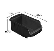 Gaveta Plástica Bin nº5 Com Encaixe na Lateral Preta