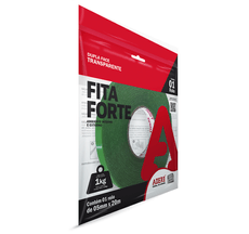Fita Dupla Face Transparente Liner Verde 5mm x 20m Adere