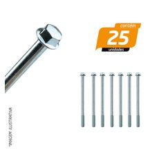 Parafuso Flangeado Rosca Parcial 6 x 95mm - 25 Unidades