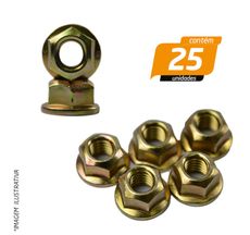 Porca Flangeada Travante M8 - 25 Unidades