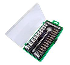 Jogo de Soquete Sextavado 1/4' 25 Peças - Waft