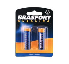 Pilha Alcalina 2 Peças AA - Brasfort